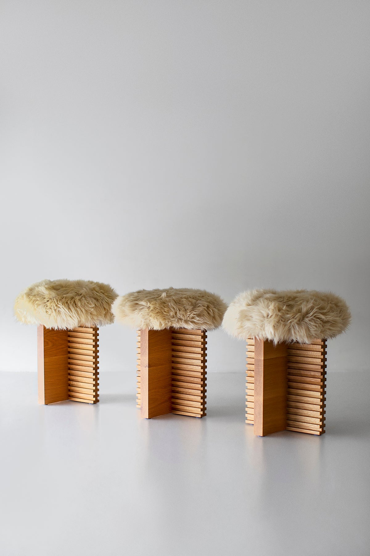 Cicely Dining Stool in Sheepskin - 5125