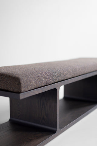Contemporary Parker Bench Warm Slate, image 08