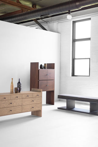 Contemporary Parker Bench Warm Slate, image 10