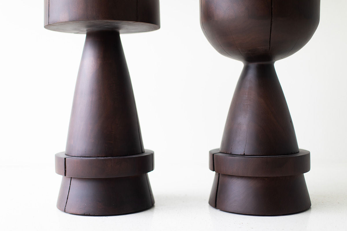 Counter Stool In Walnut - The Boca Uno for Bertu Home - 1824