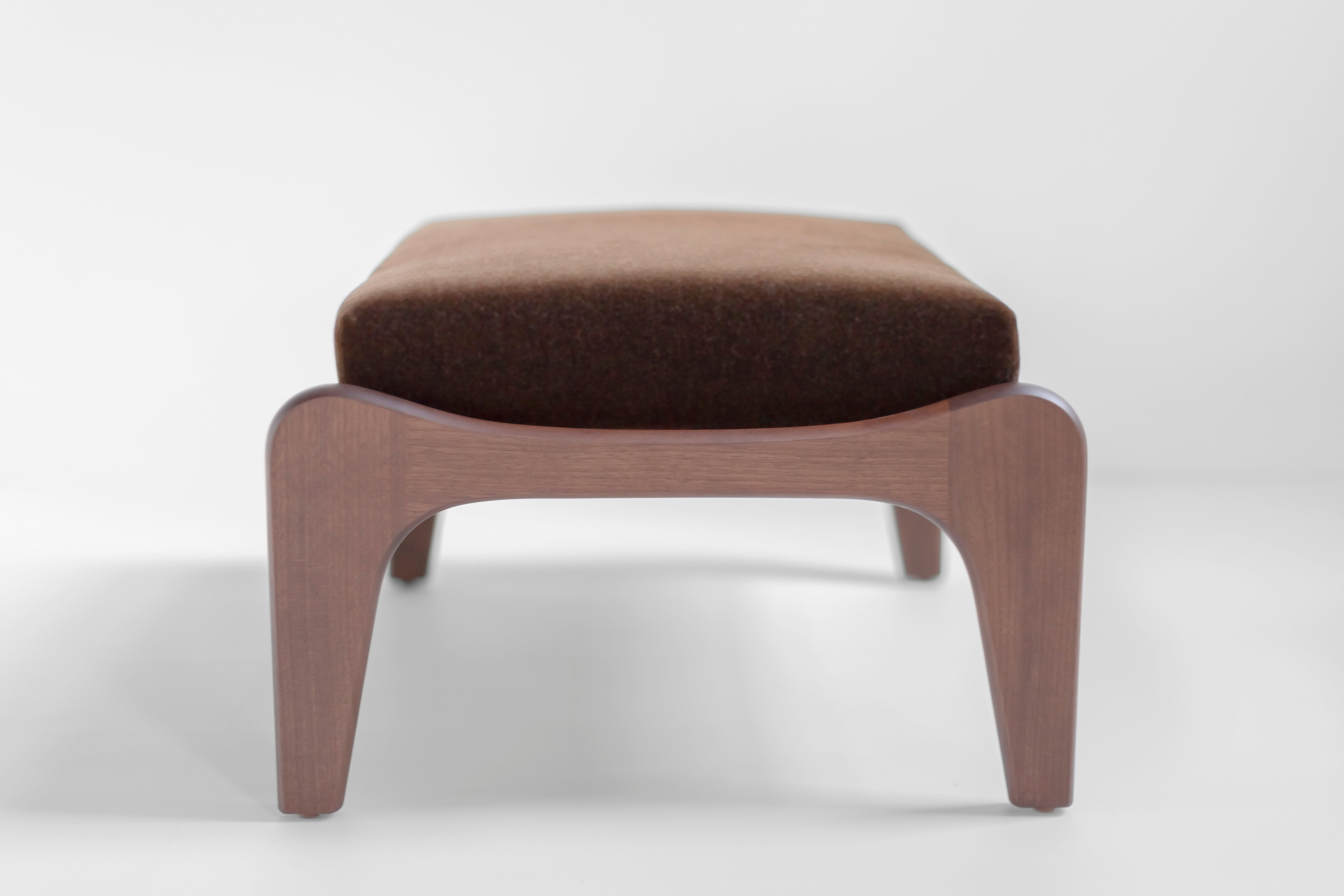 Craft Modern Walnut Ottoman - 2317