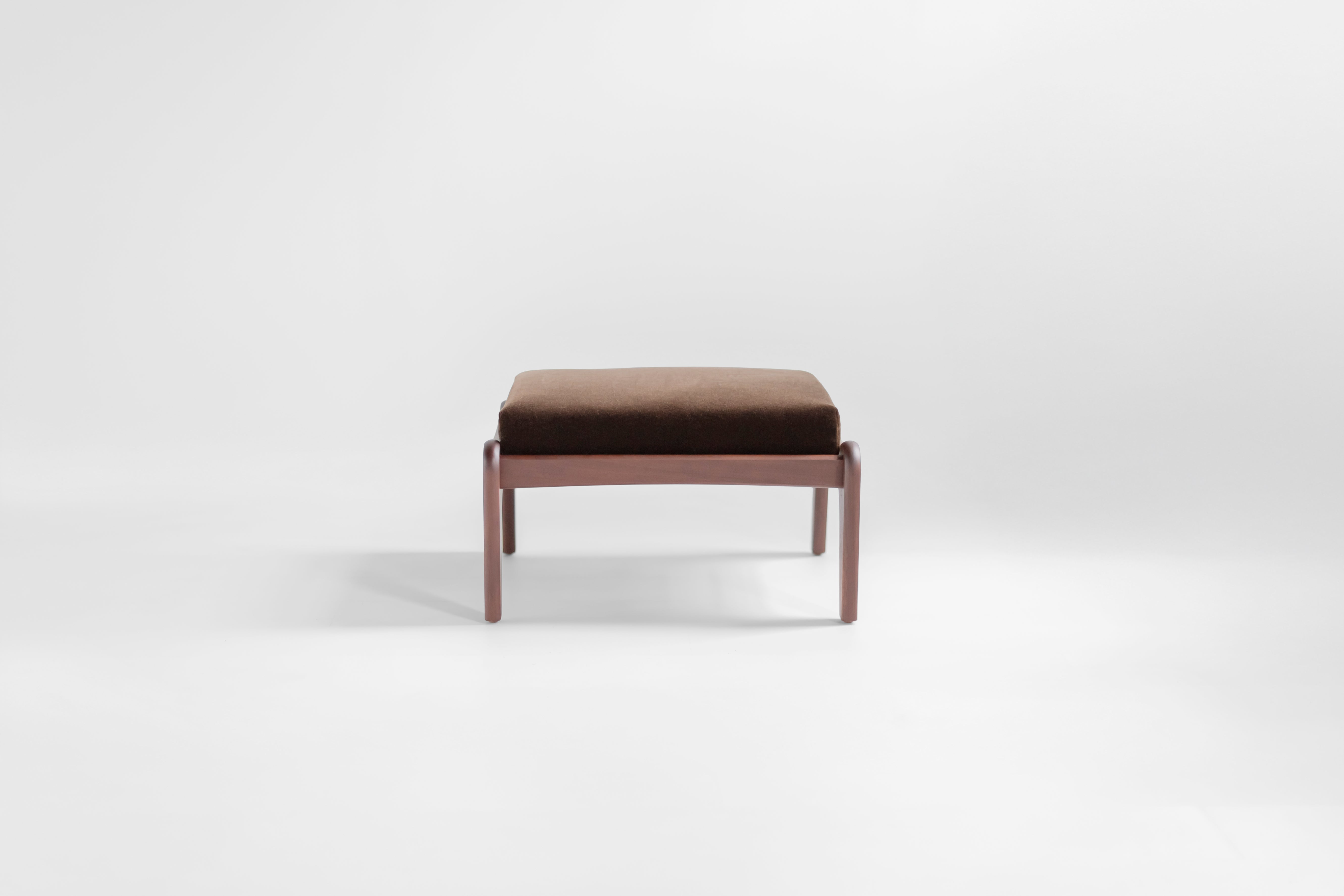 Craft Modern Walnut Ottoman - 2317