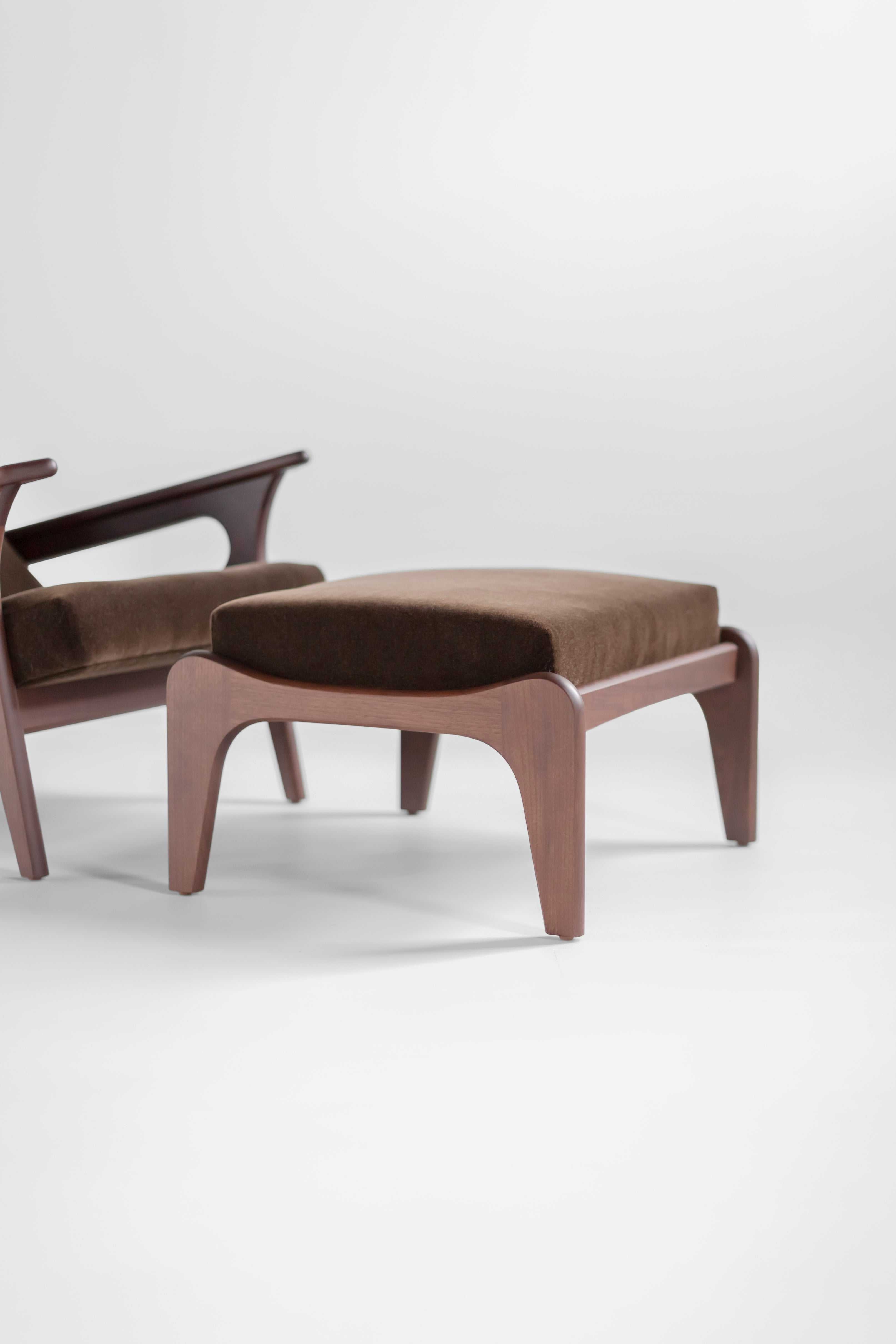 Craft Modern Walnut Ottoman - 2317