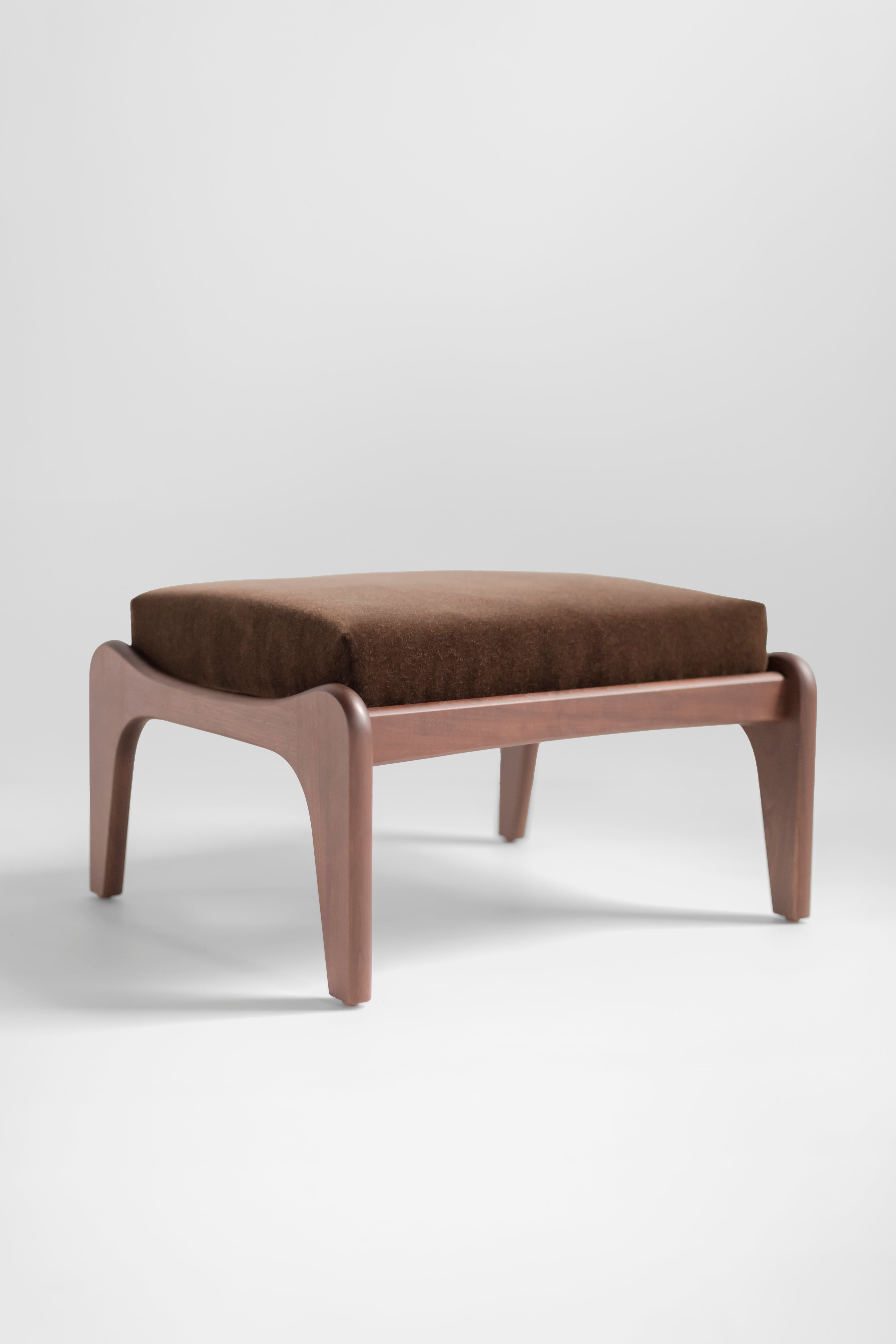 Craft Modern Walnut Ottoman - 2317