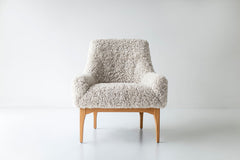 Modern luxury shearling lounge chair by Craft Associates®, Nantucket design