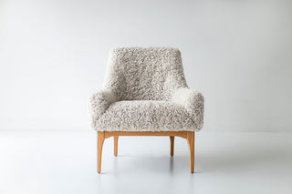 Craft Associates Nantucket Lounge Chair in Shearling, image 1