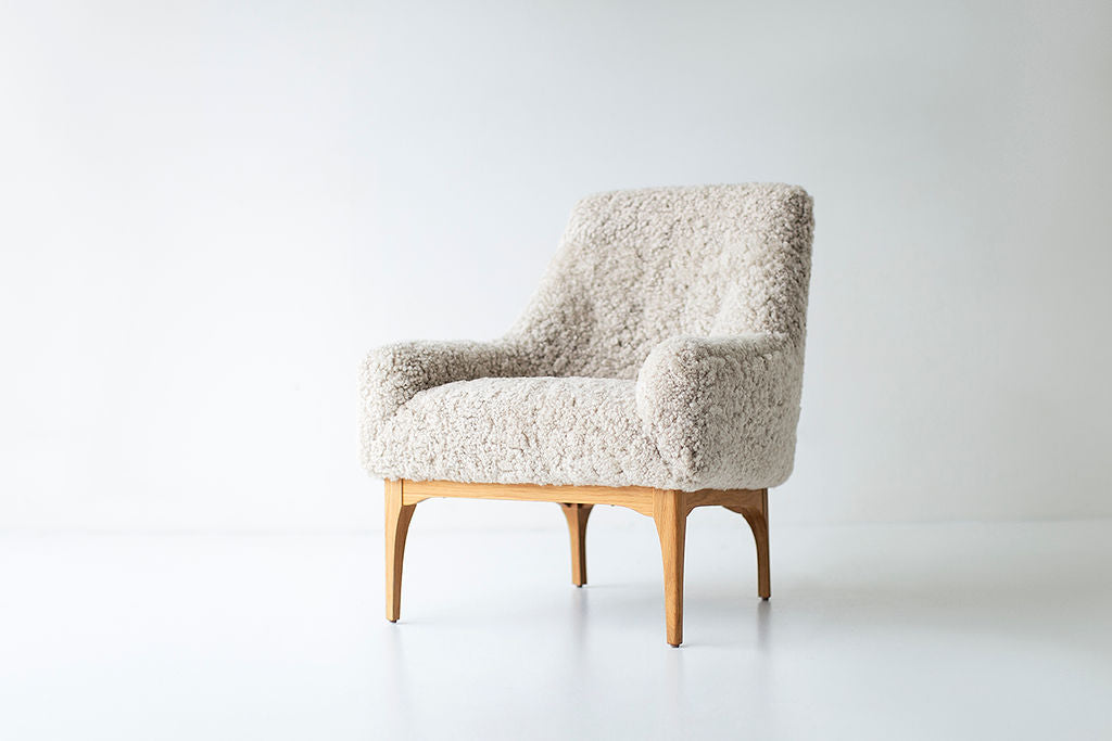 Craft Associates Nantucket Lounge Chair in Shearling - 2503