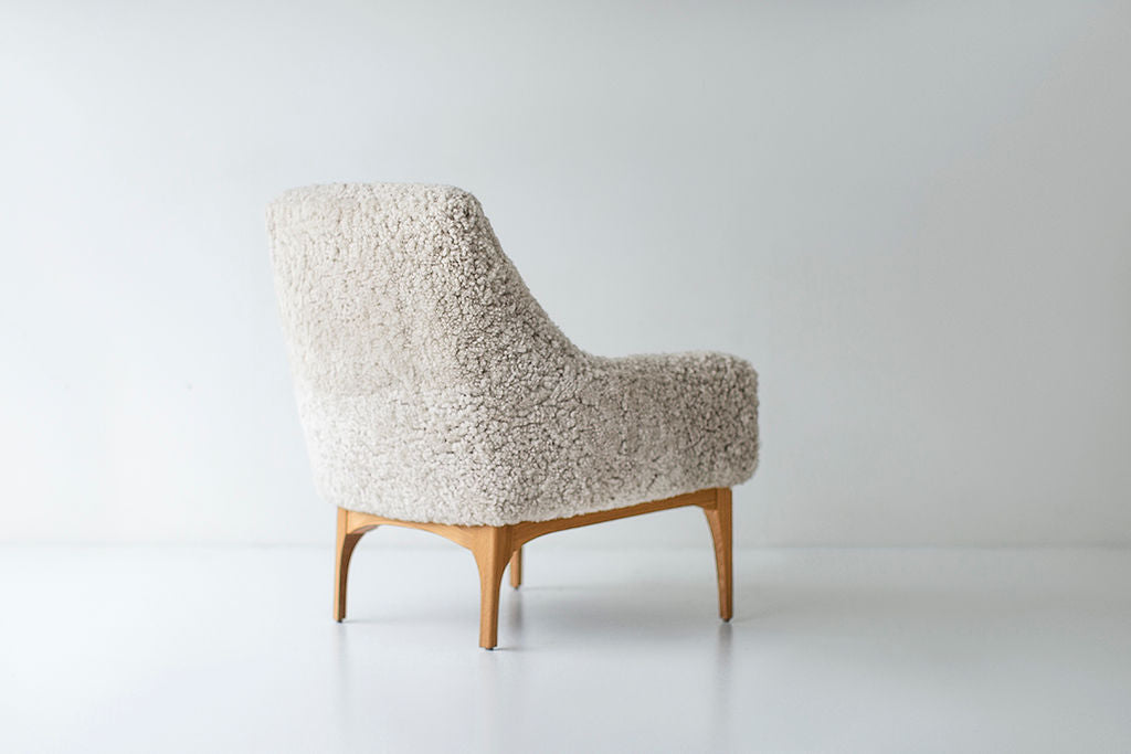 Craft Associates Nantucket Lounge Chair in Shearling - 2503