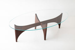 Side profile of the Craft modern oval coffee table