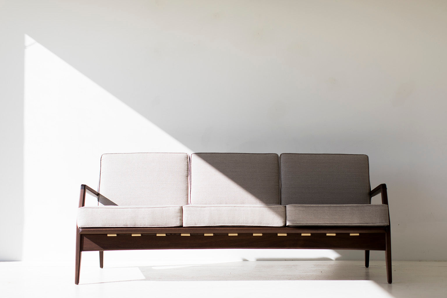 Craft Associates® Lawrence Peabody Danish Sofa — Modern Luxury Walnut Sofa