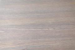 Overhead view of the distressed grey tabletop