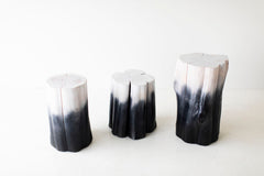 Three drift finish red cedar stumps