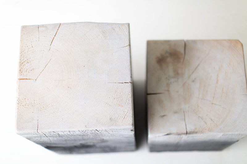 Drift finish maple stump tops with natural cracking