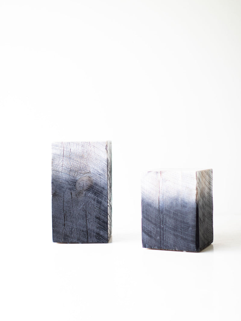Pair of Drift finish maple stump side tables
