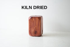 Modern luxury red cedar stool, The Dublin, front view