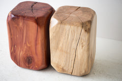Natural cracking and grain in red cedar