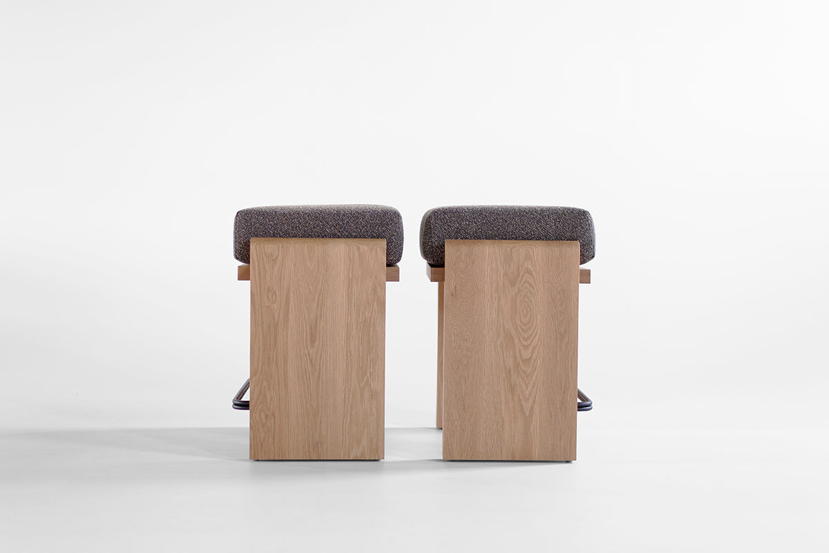 Iris Modern Counter Stool in White Oak - 5826