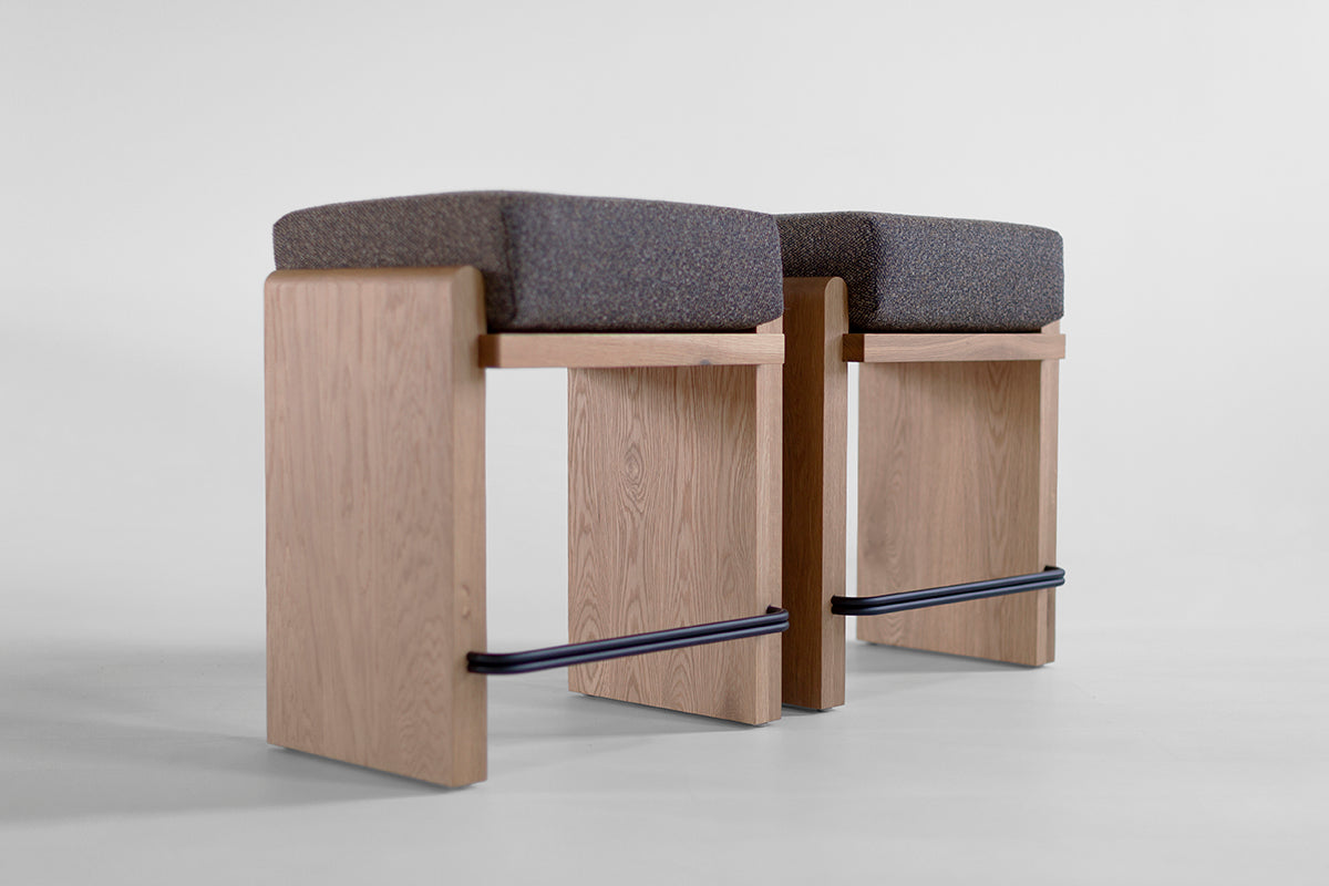 Iris Modern Counter Stool in White Oak - 5826