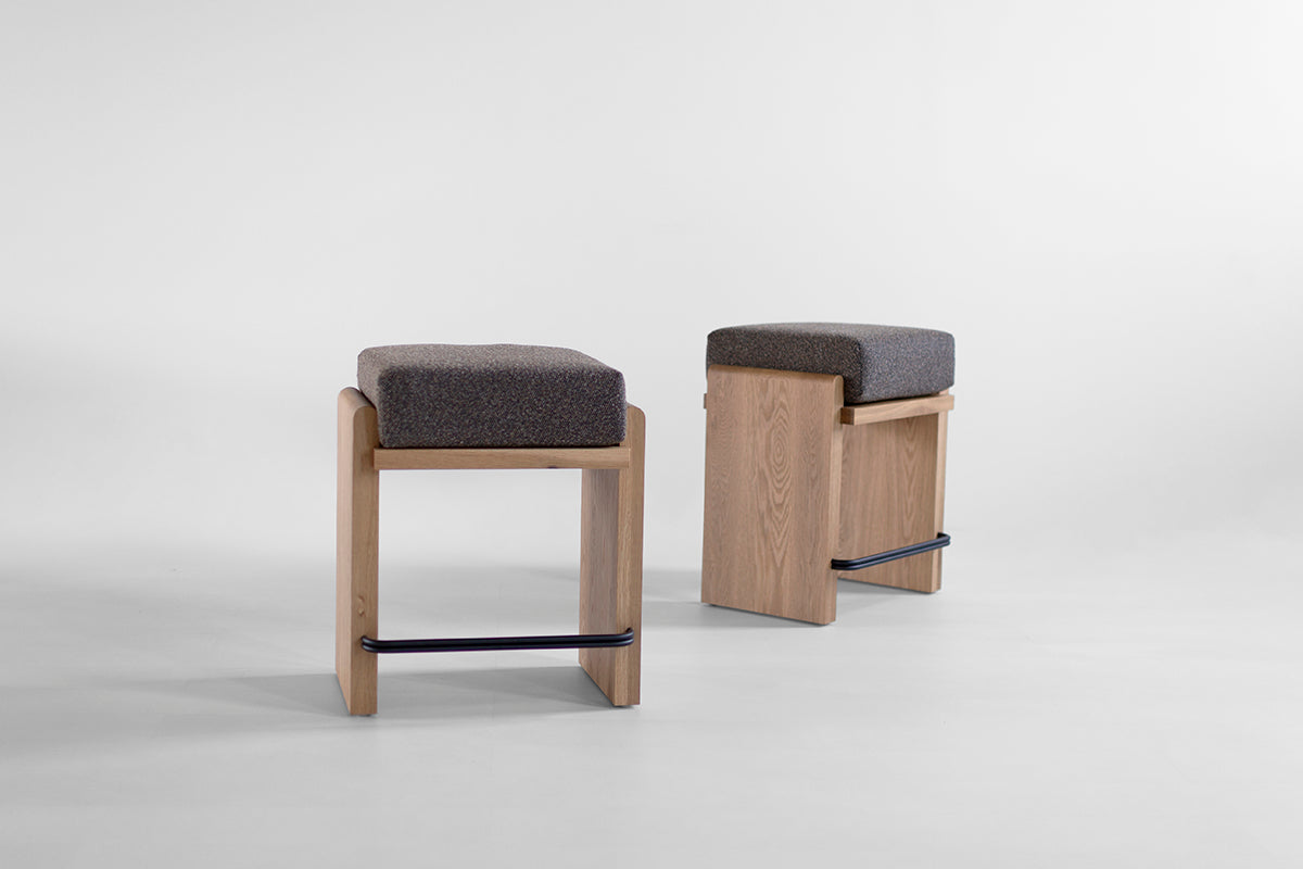 Iris Modern Counter Stool in White Oak - 5826