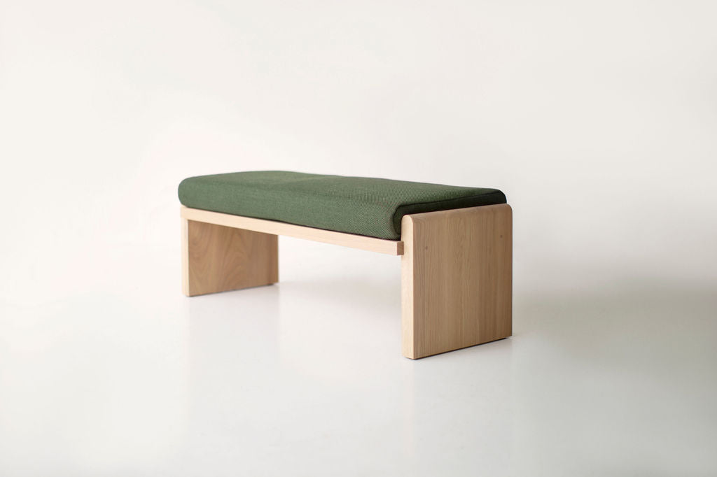 Iris Modern Bench In Bleached Oak for Bertu Home - 2424