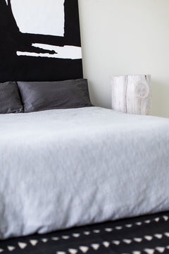 White stump table shown from above