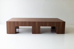 Side profile of the Mondo coffee table and its low silhouette