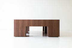 Mitered corner joinery on the walnut veneer
