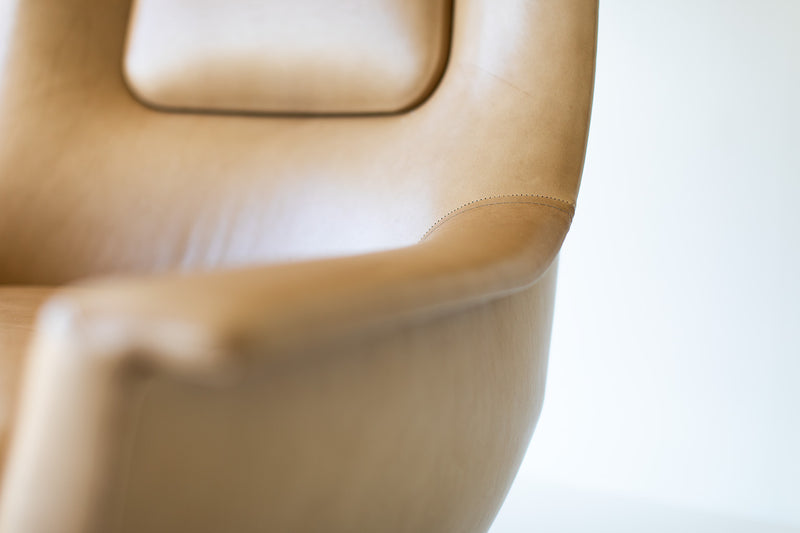 Side profile of the Lawrence Peabody high back chair