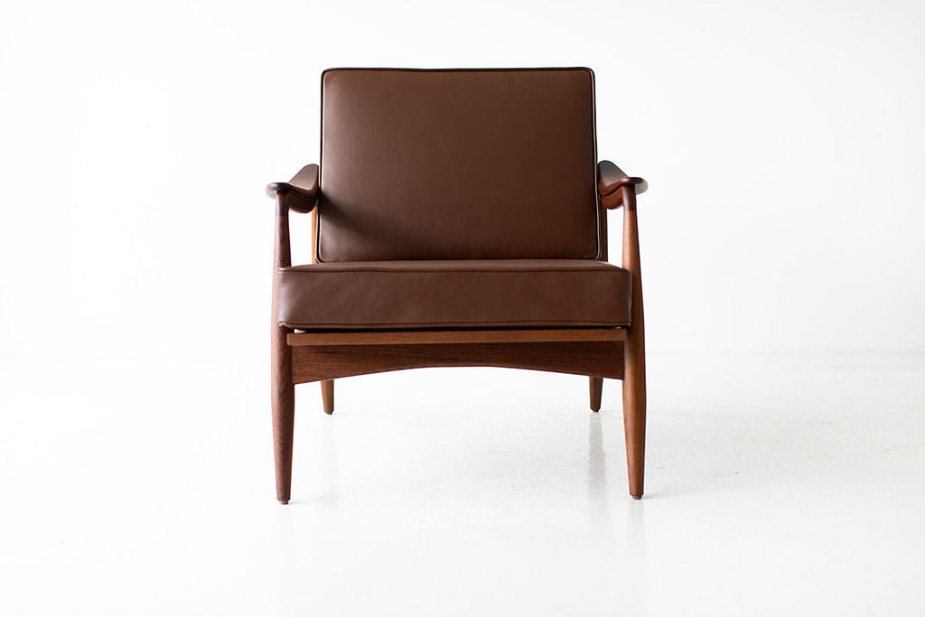 Peabody Cane Back Modern Lounge Chair — Luxury Lounge Chair in Teak by Craft Associates®