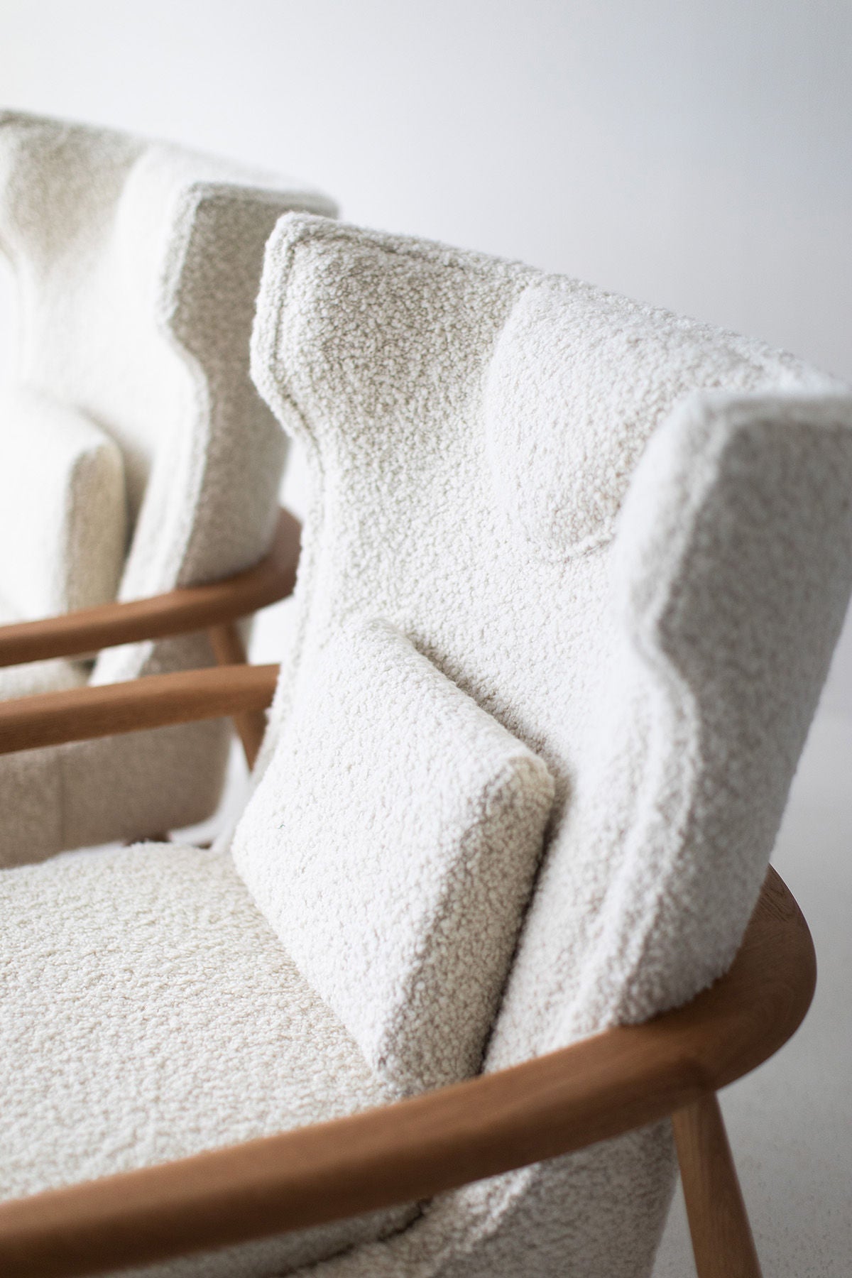 Peabody Modern Wing Chair — Luxury Wing Chair in Walnut & Oak by Craft Associates® 2012P