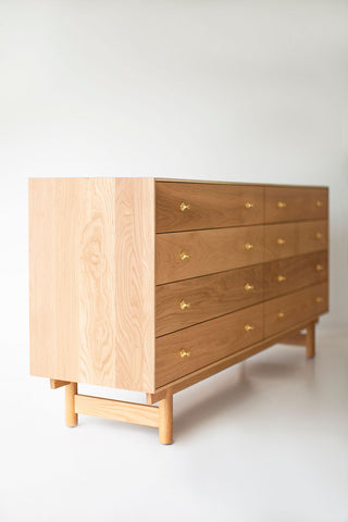Lawrence Peabody Oak 8 Drawer Dresser, image 9