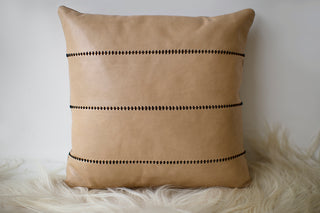 Leather Throw Pillow The Mode Collection Image 01