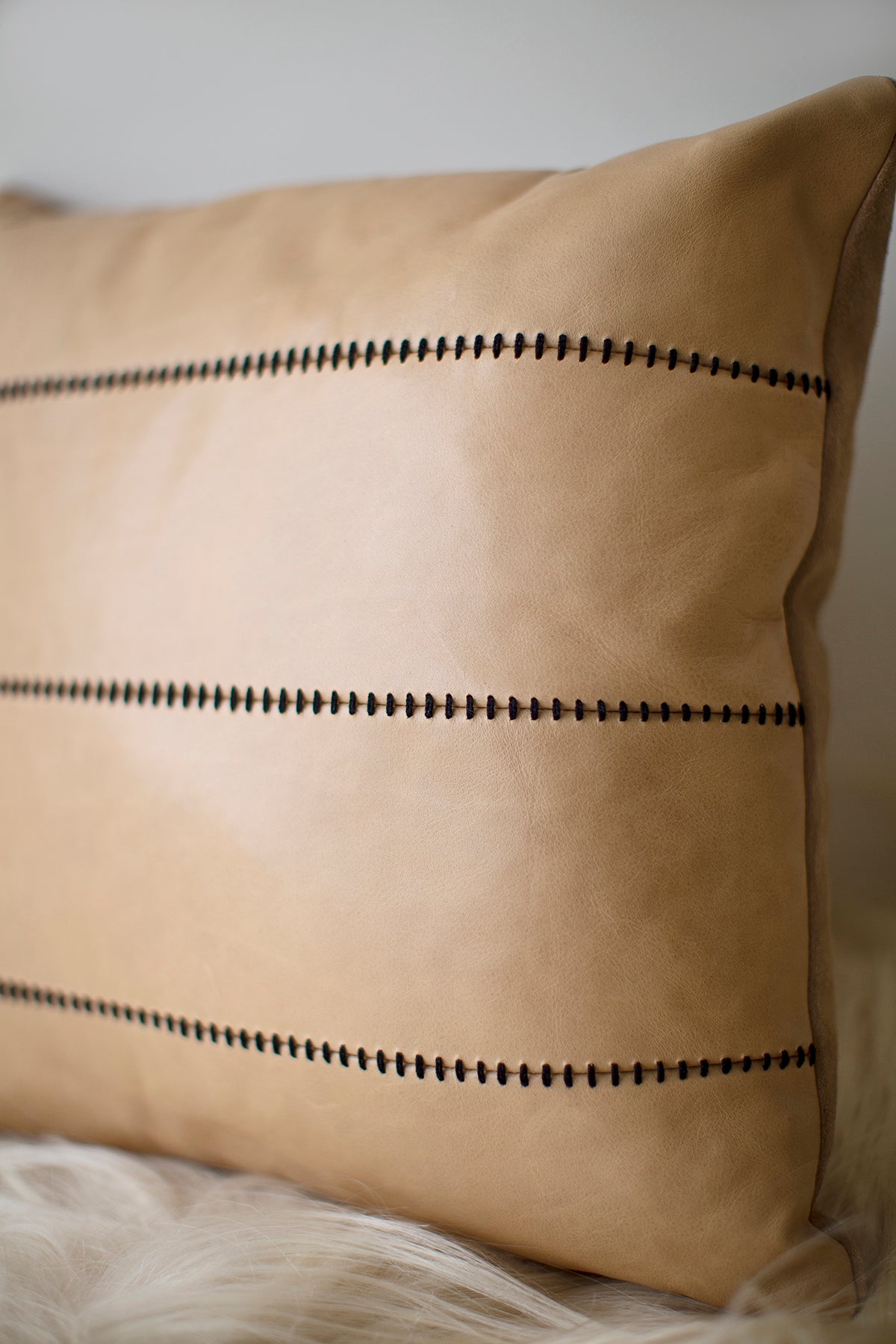 Leather Throw Pillow The Mode Collection Image 02