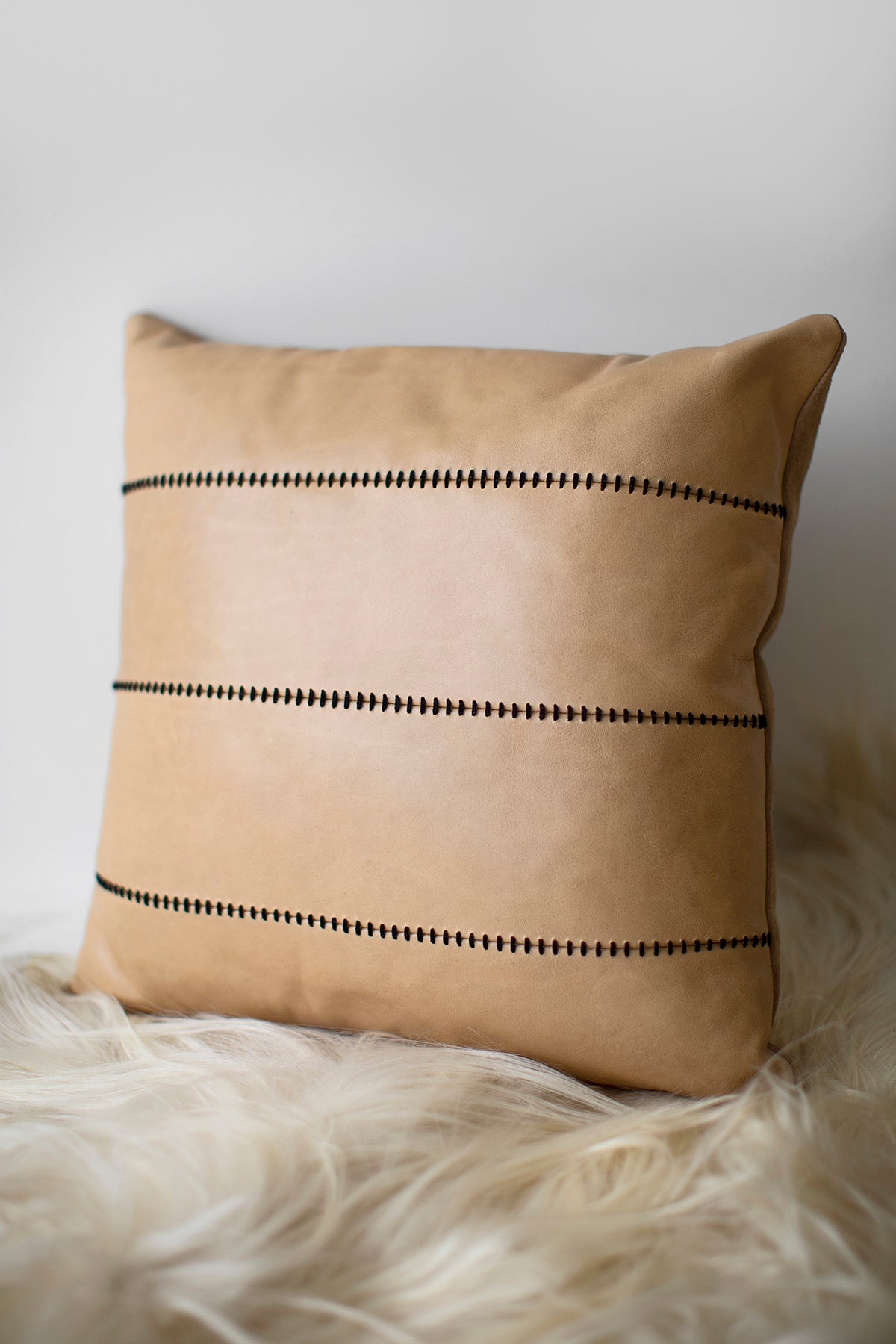 Leather Throw Pillow - The Mode Collection for Bertu Home- 0225