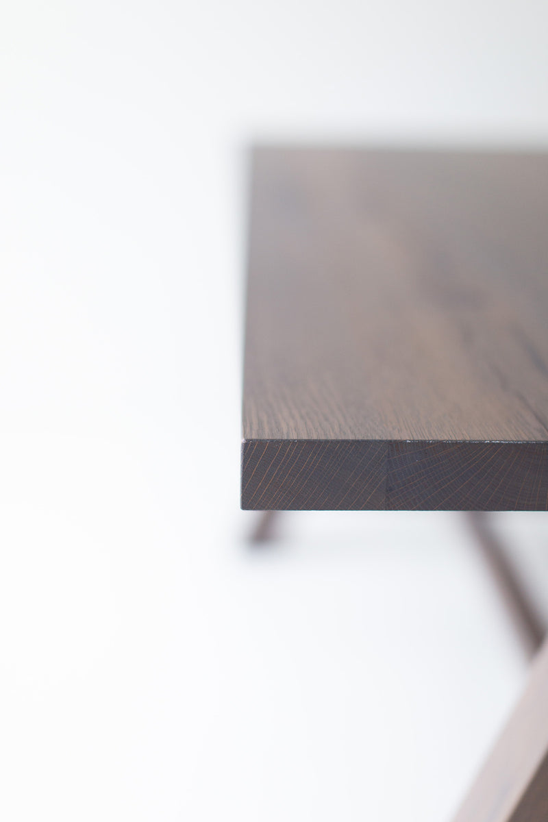Close-up of the natural markings and character in the reclaimed oak