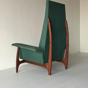 Mid Century Modern Deco House High Back Lounge Chair