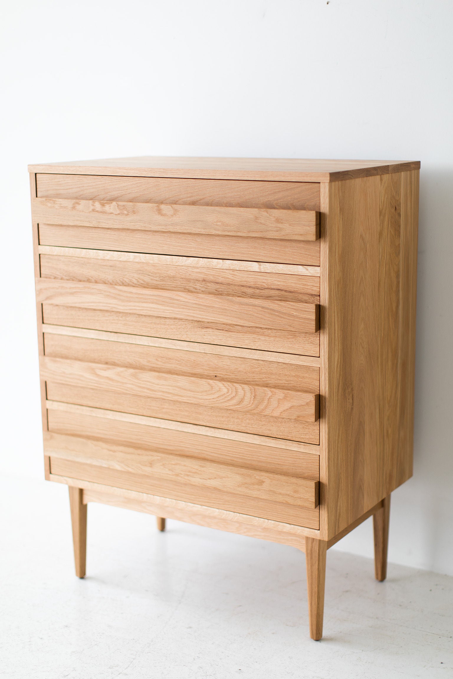 Mid Century Modern White Oak Dresser - 2221