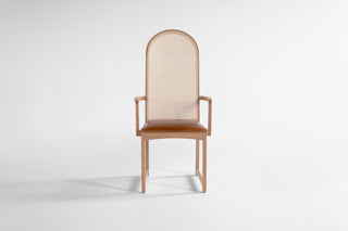 Milo Baughman Highback Arch Dining Chair Arms, image 1