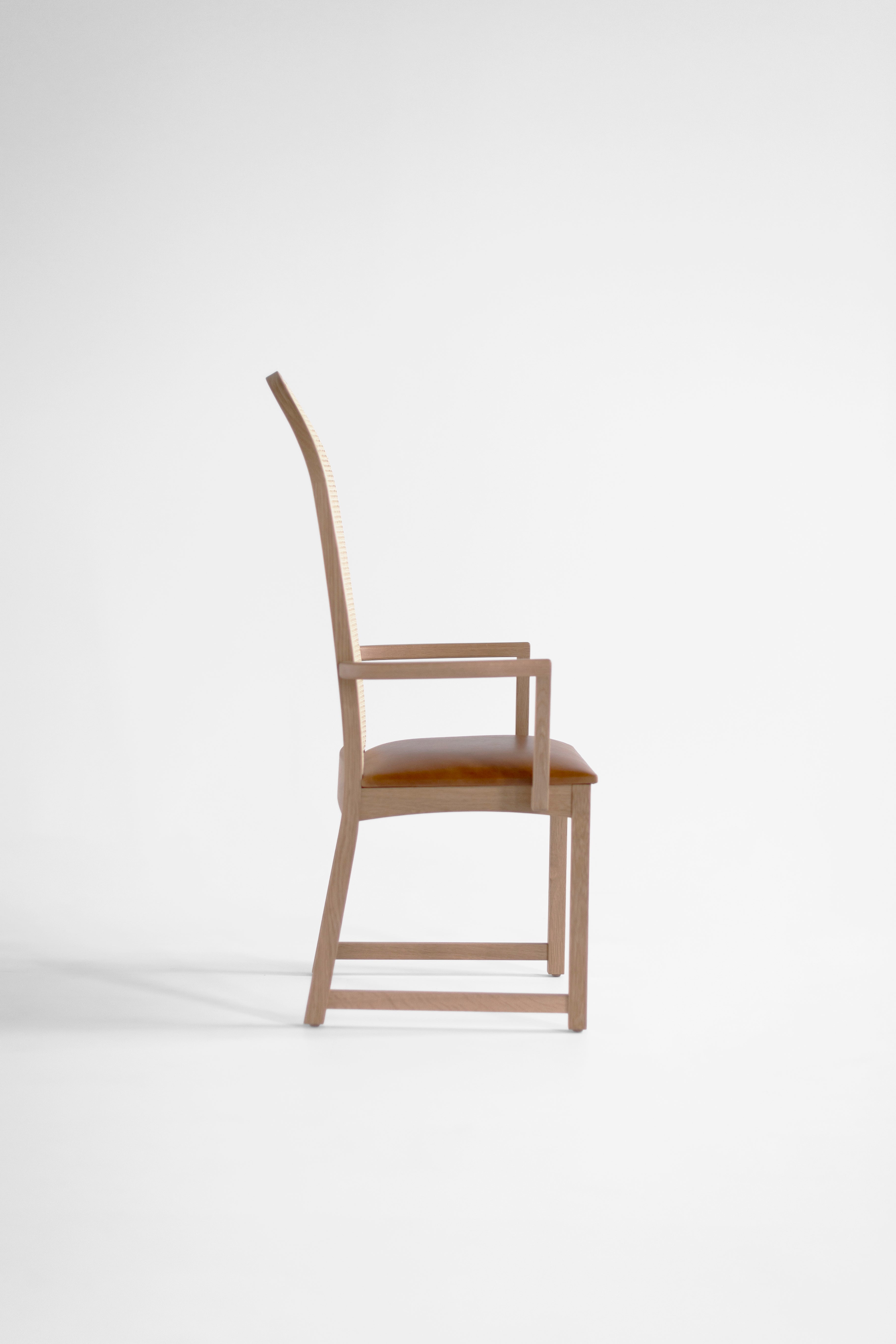 Milo Baughman Highback Arch Dining Chair With Arms - 335