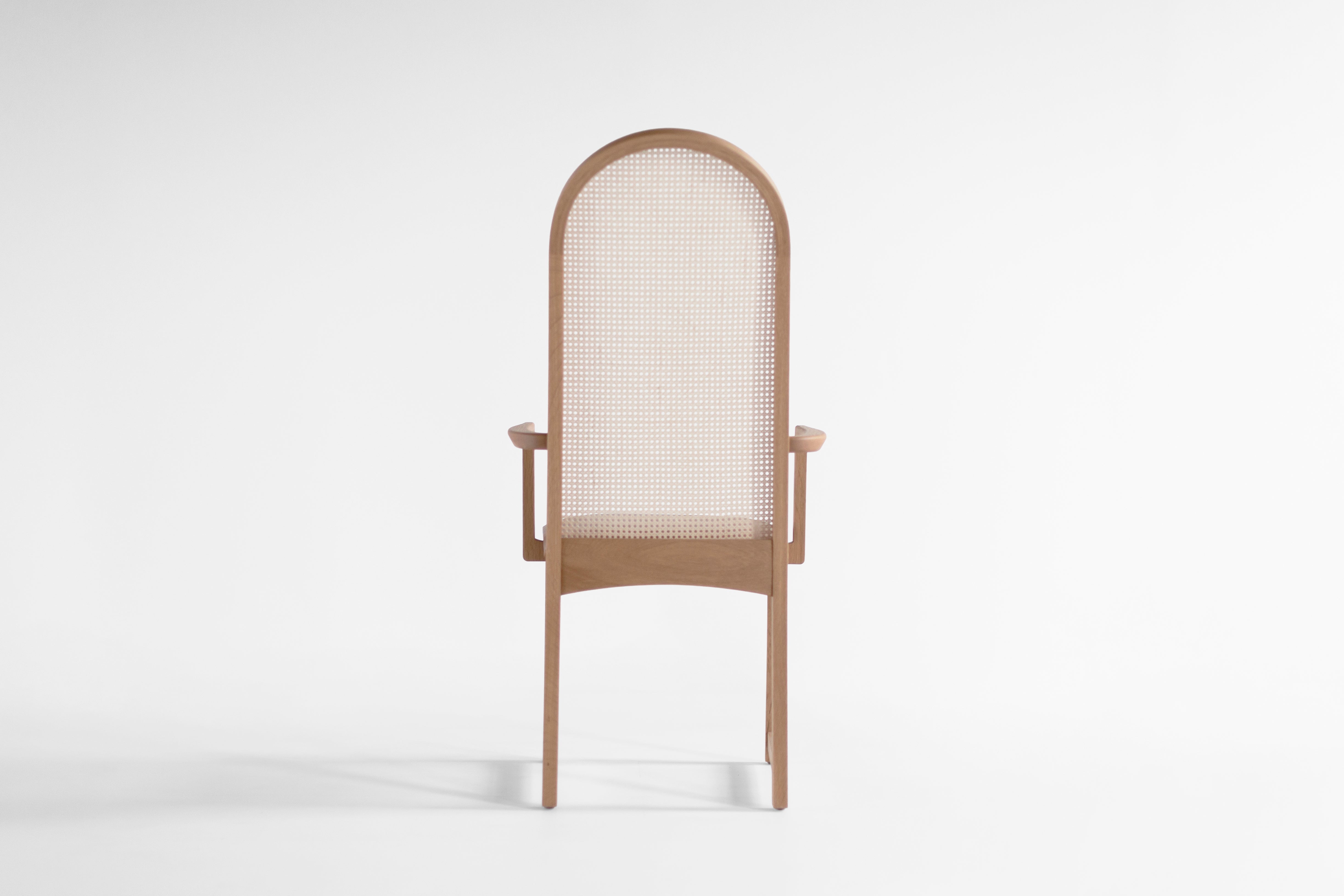 Milo Baughman Highback Arch Dining Chair With Arms - 335