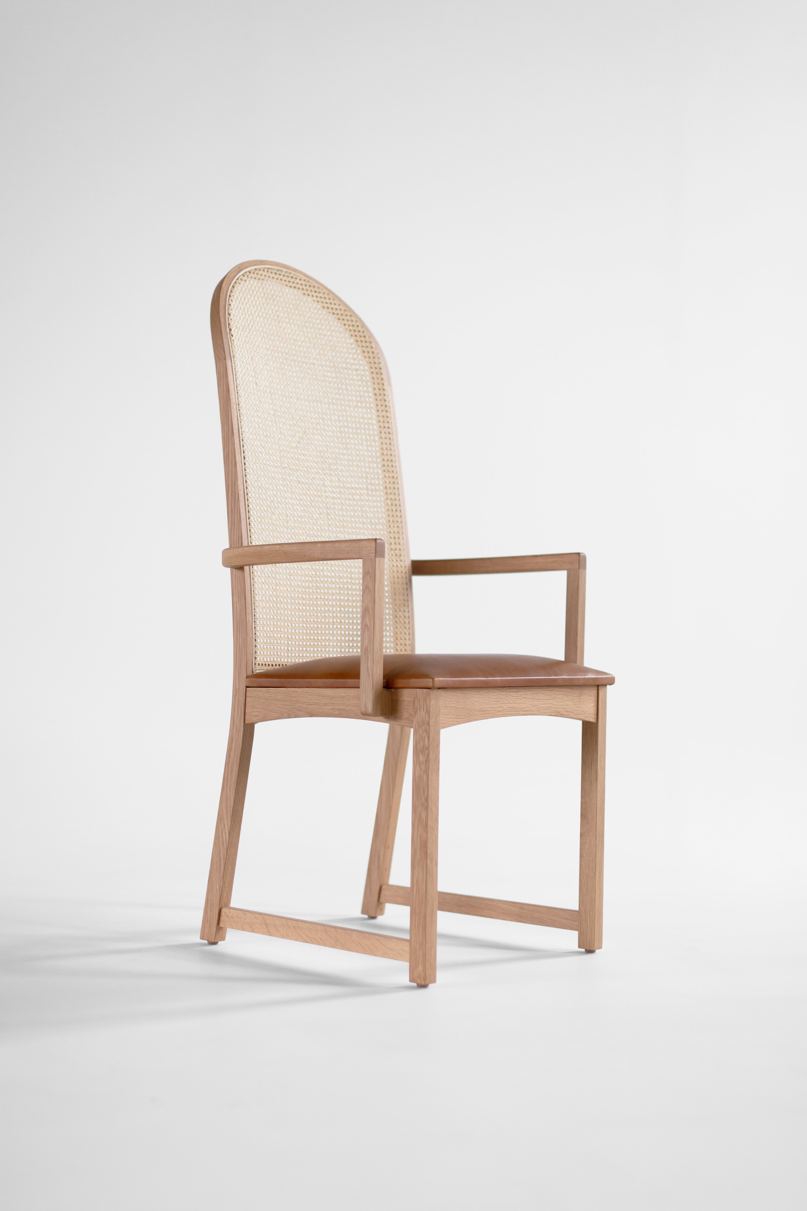 Milo Baughman Highback Arch Dining Chair With Arms - 335