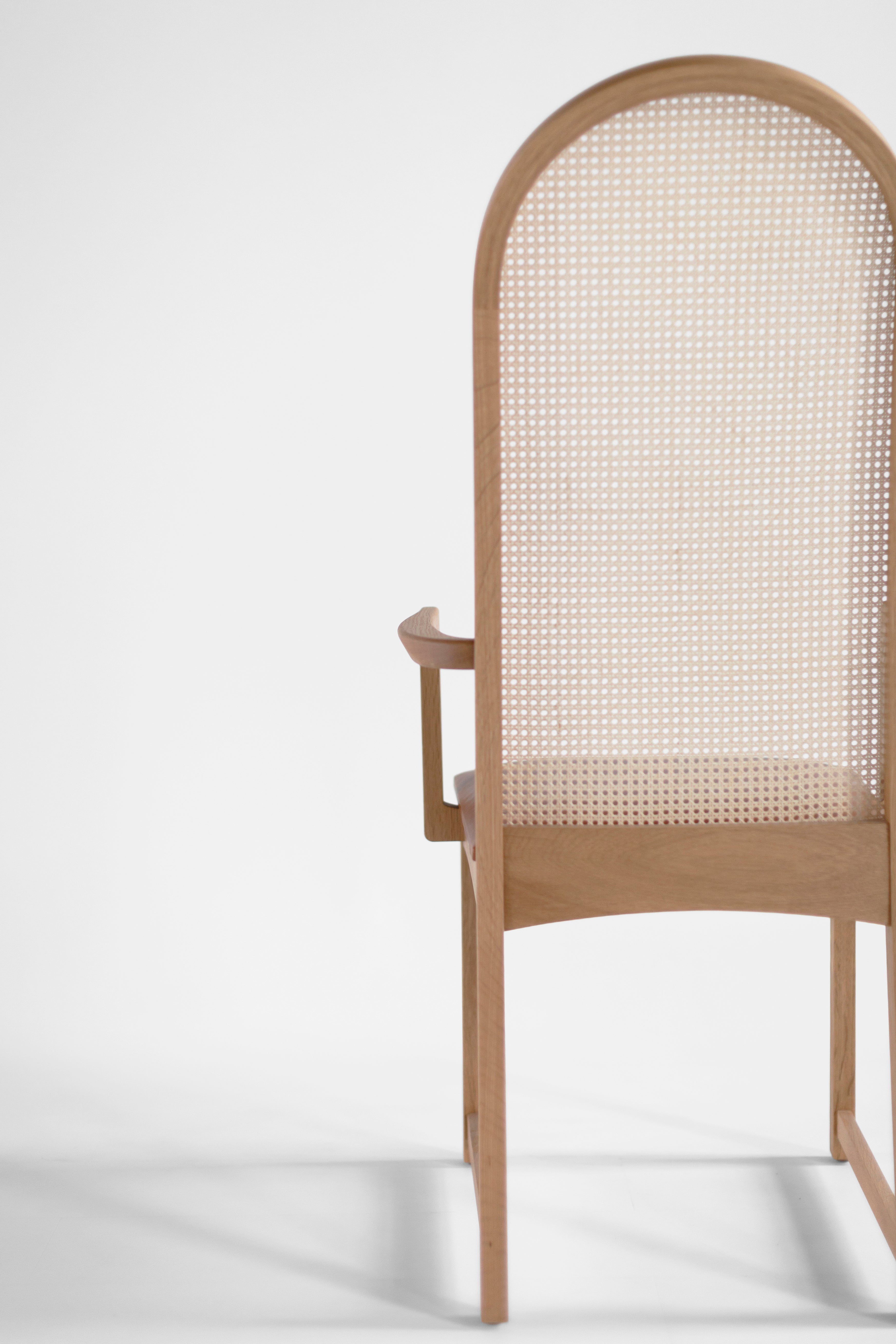 Milo Baughman Highback Arch Dining Chair With Arms - 335