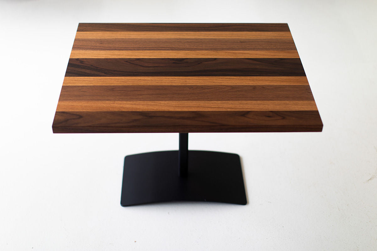 Milo Baughman Striped Top End Table for Craft Associates - B392S