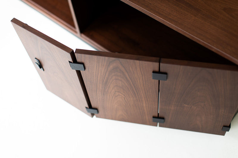 Interior of the sideboard's storage compartment