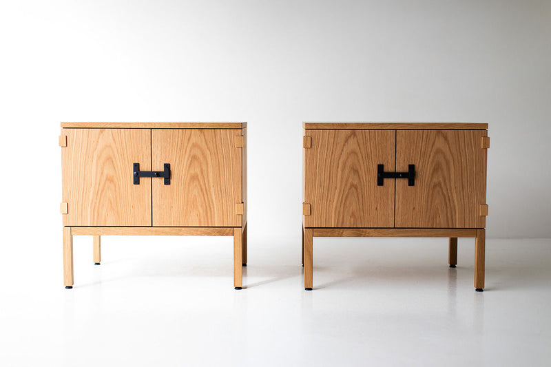 Milo Baughman White Oak Night Stand B386 01