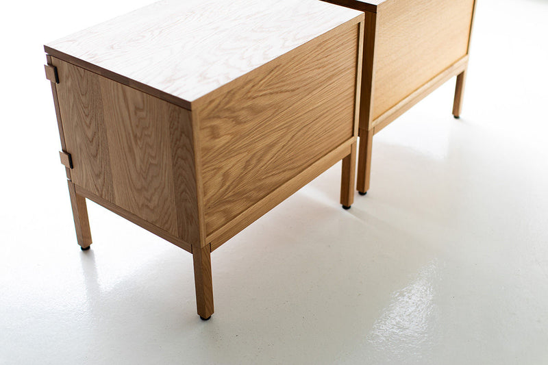 Milo Baughman White Oak Night Stand B386 07