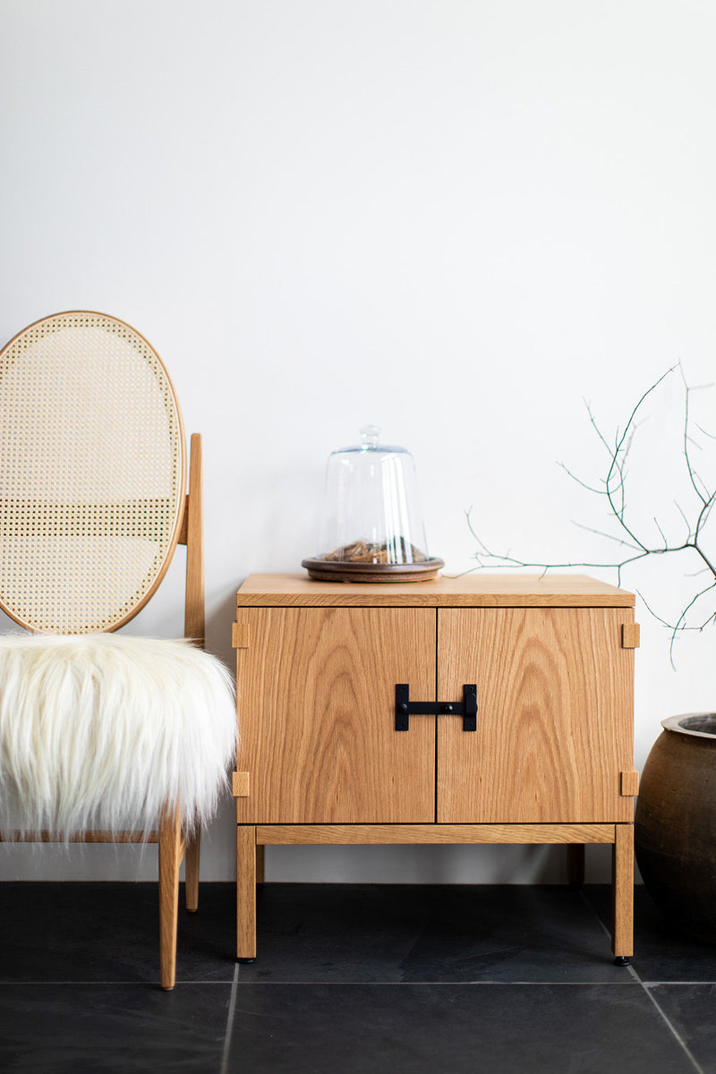 Milo Baughman White Oak Night Stand B386 10