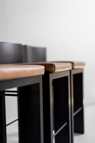 Modern Bar Stool Leather Seat Chile, image 2
