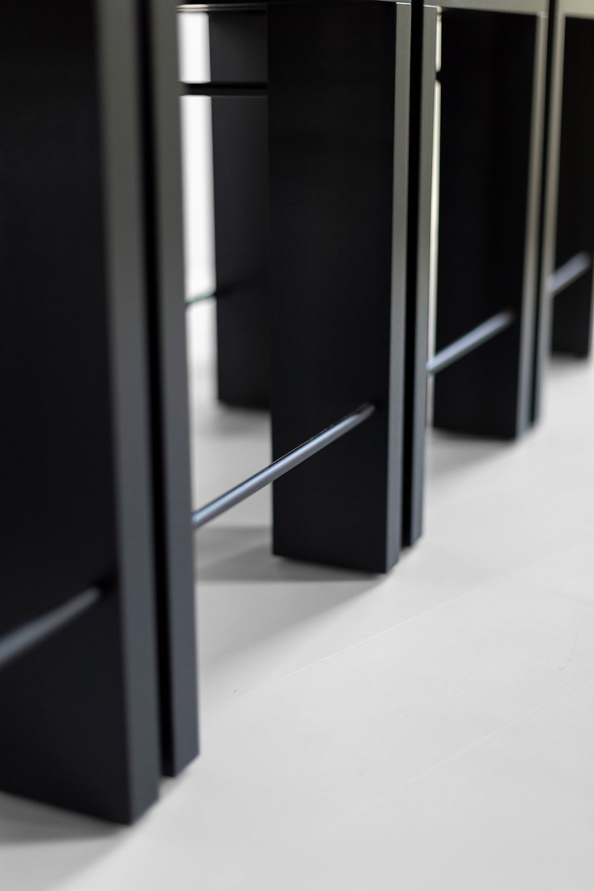 Chile Bar Stool in Leather — Modern Luxury White Oak & Metal Bar Stool