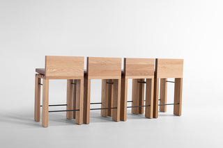 Modern Bar Stool Leather Seat Chile, image 9